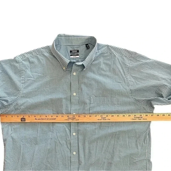 IZOD Shirt Men's Collared Plaid Long Sleeve Button Down Size 2XL  XXL - Picture 7 of 7